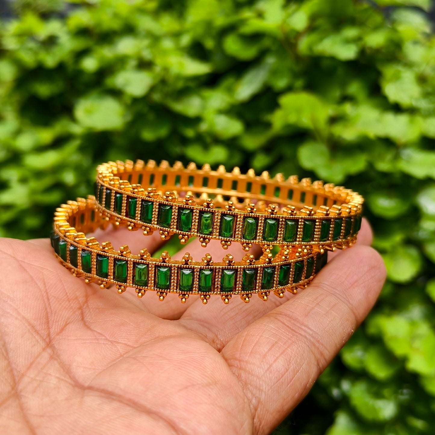 Emerald Stone Bangle