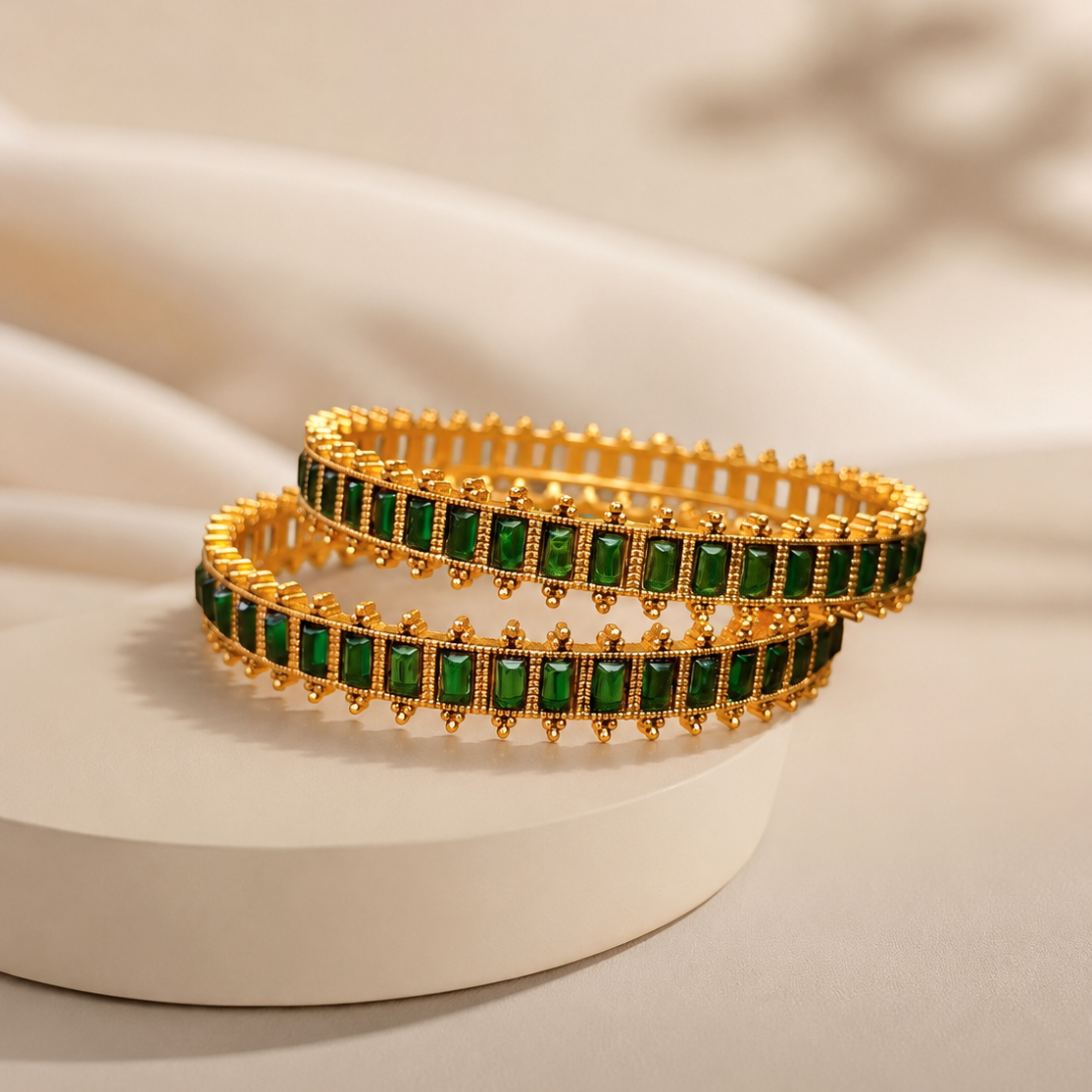 Emerald Stone Bangle
