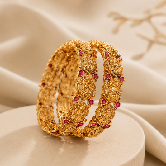 Lakshmi Pink Stone Bangle